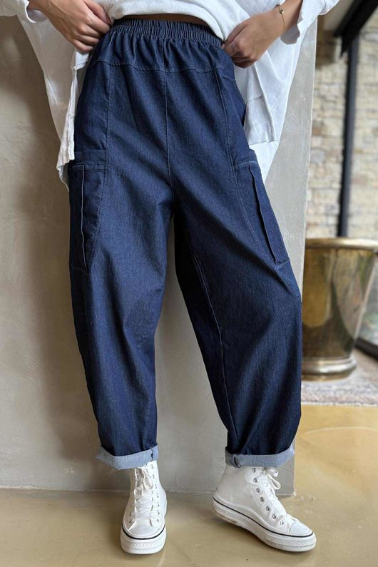 Juno Soft-Stretch Barrel Jean Dark Denim /50 =